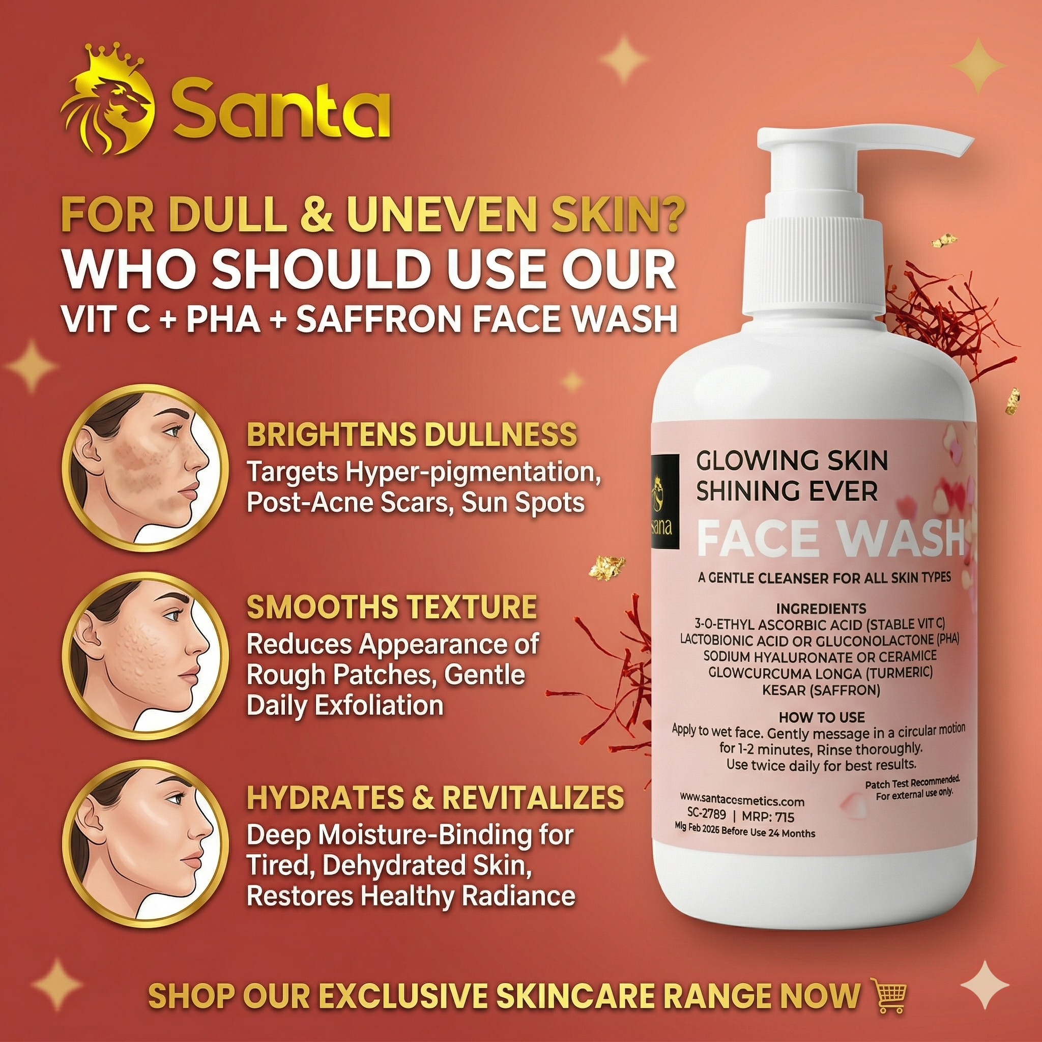 Glow Skin Face Wash - Korean Formula for Indian's Skin